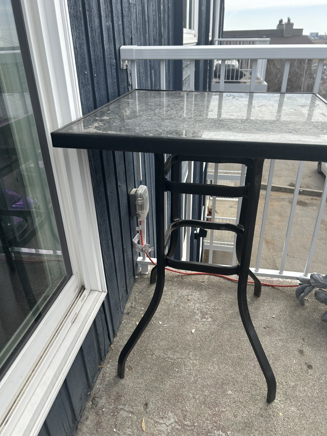 Black Metal Patio Table and Chair Set - photo 2
