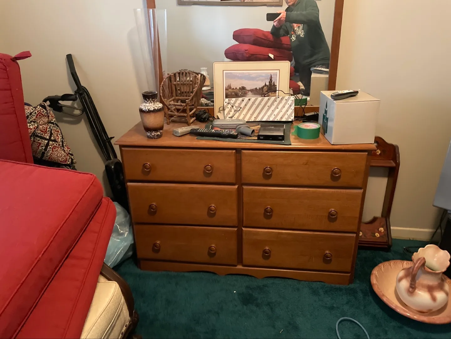 Six-Drawer Wooden Dresser thumbnail