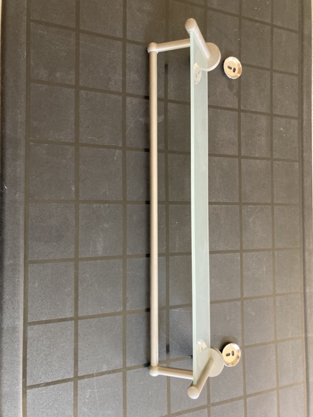 Glass and Metal Bathroom Shelf - photo 3