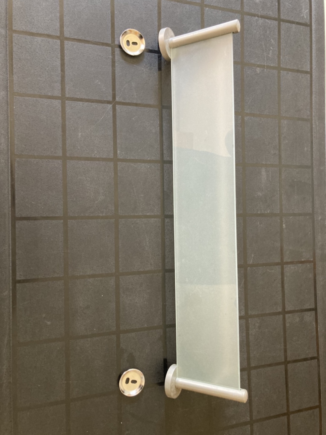 Glass and Metal Bathroom Shelf - photo 2