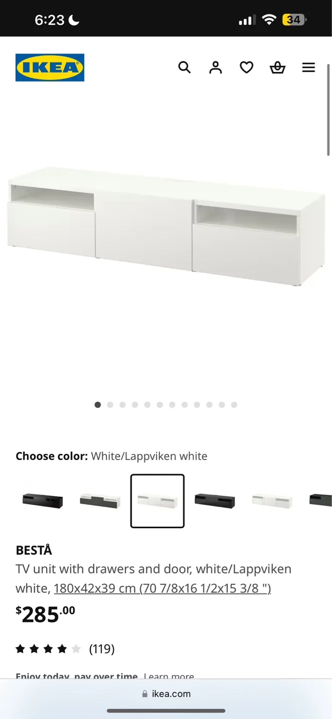 IKEA BESTÅ TV unit white image indicator(2)