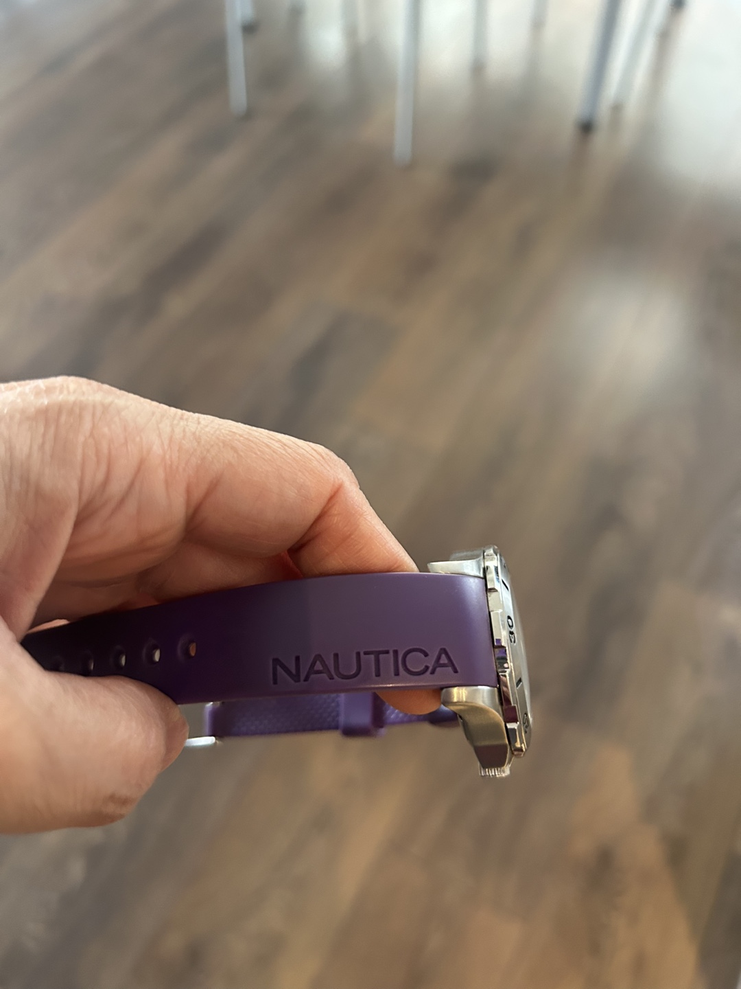 Nautica Purple Silicone Strap Watch - photo 4