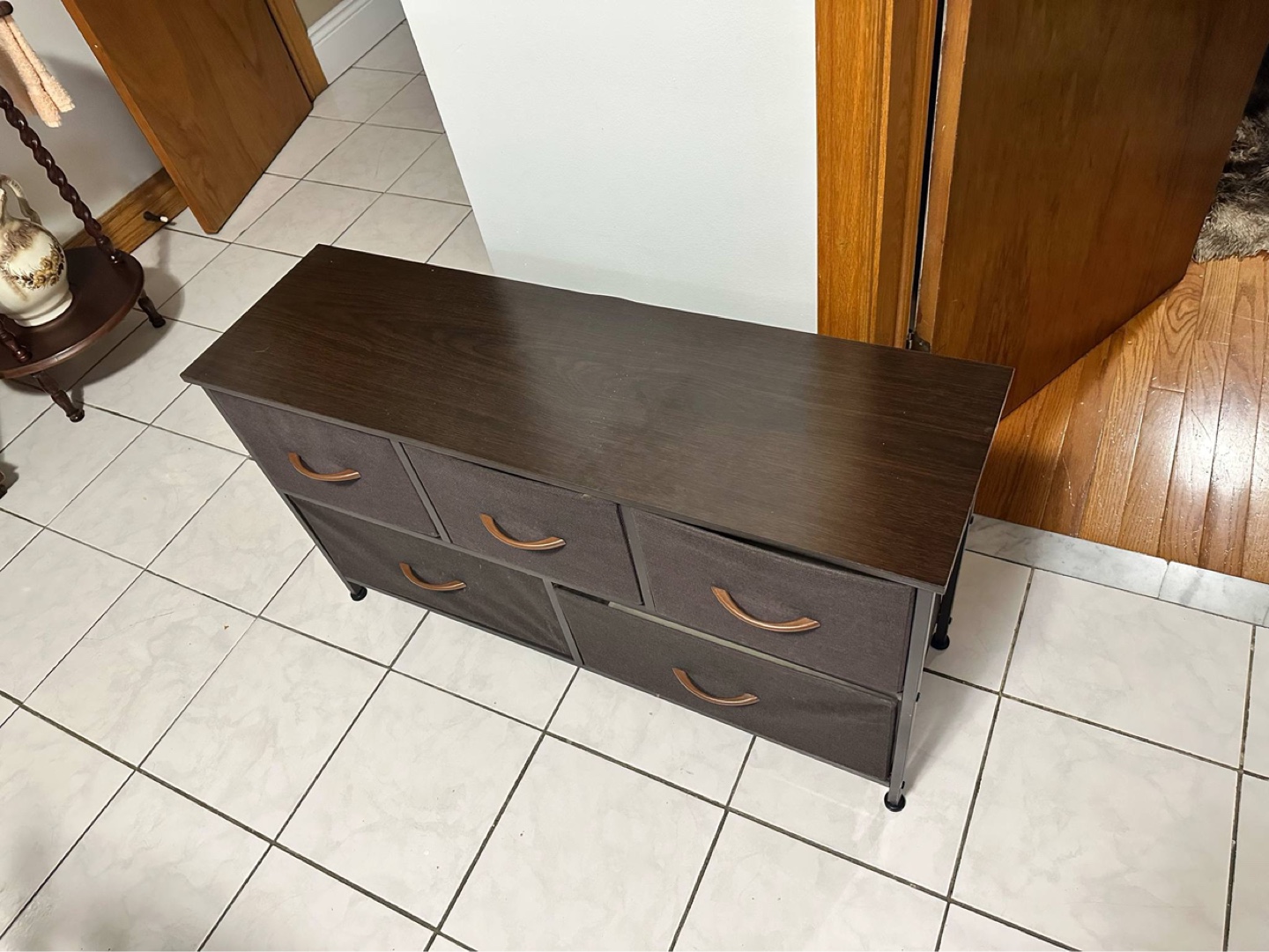 Dark Brown 5-Drawer Storage Organizer