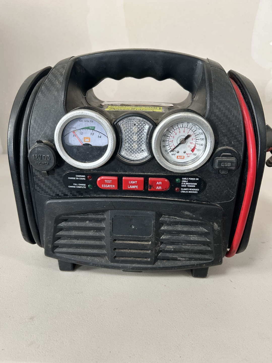 12V Portable Jump Starter Power Pack with Air Compressor