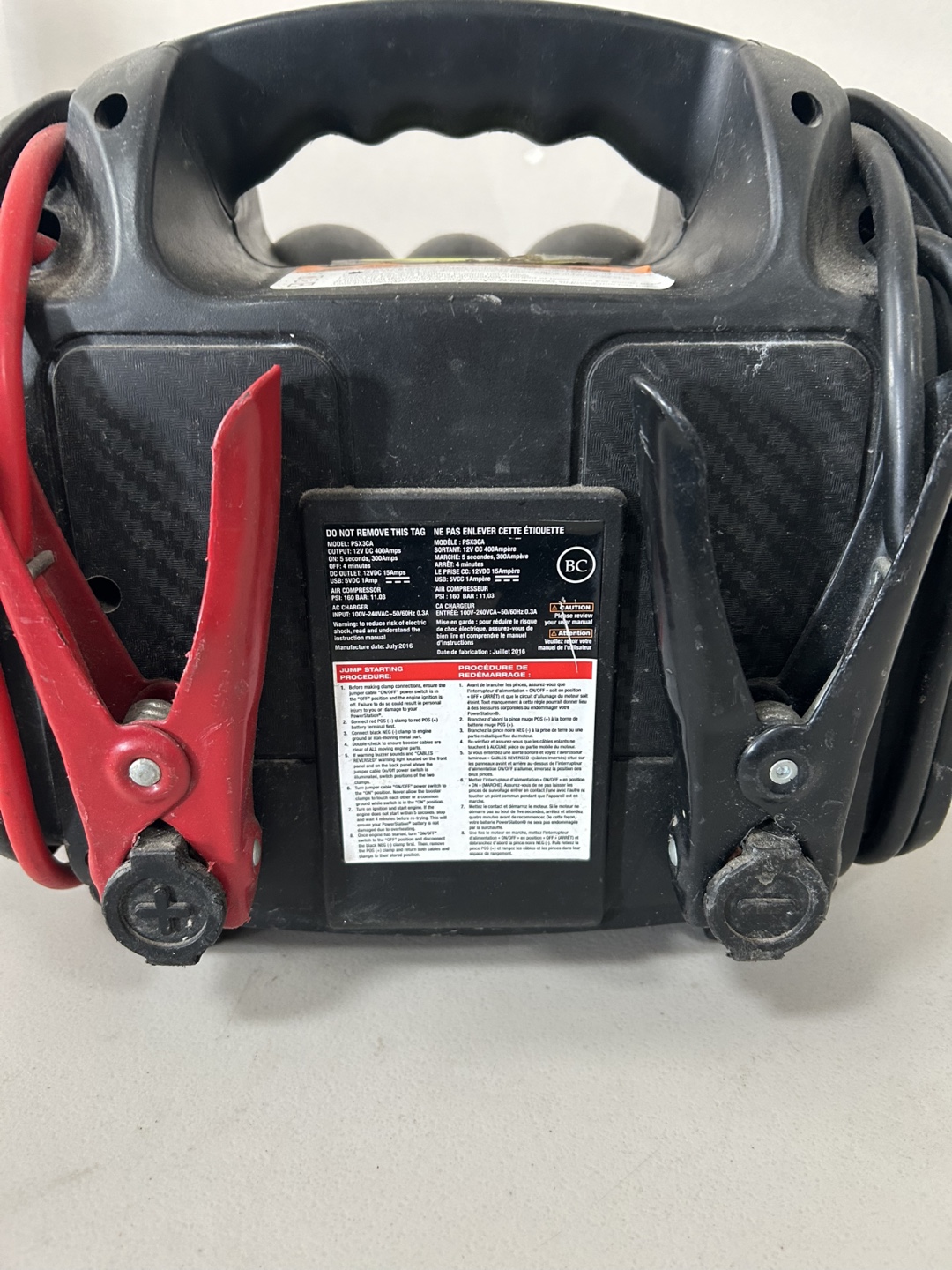 12V Portable Jump Starter Power Pack with Air Compressor - photo 5