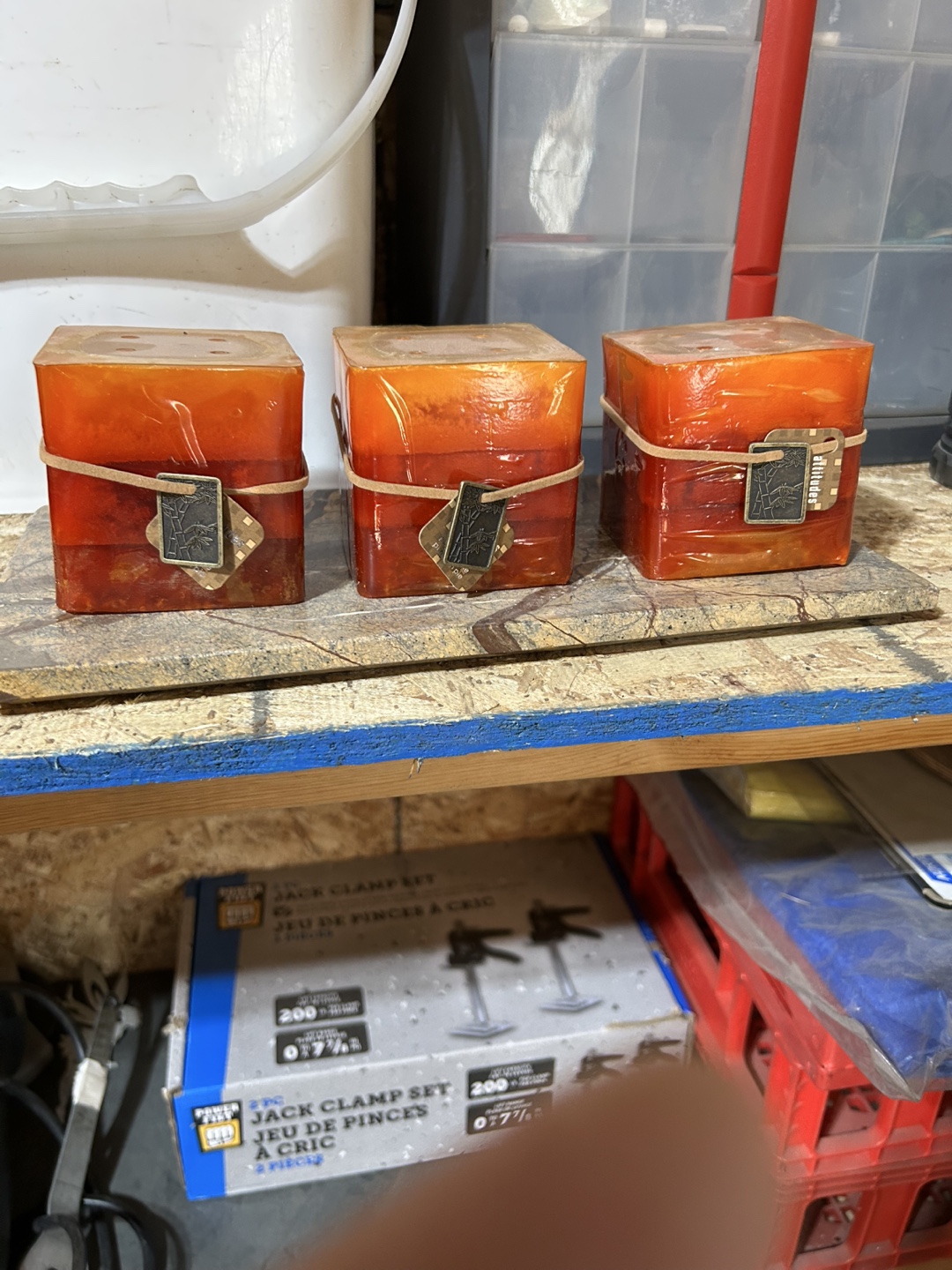Three Altitude Candles and a base