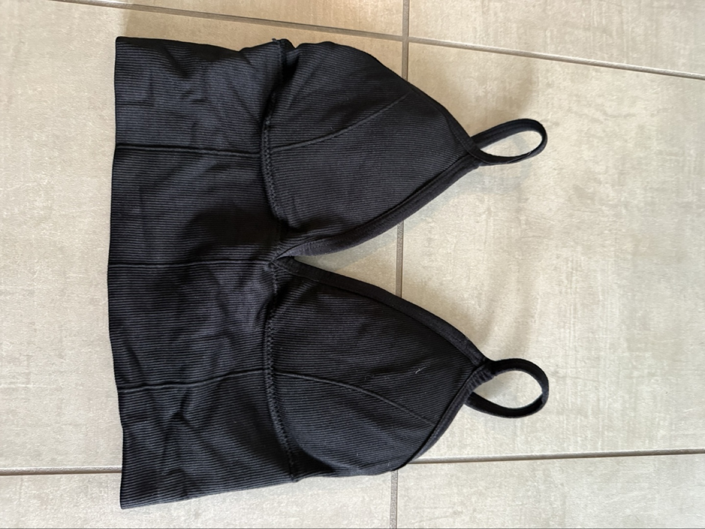 Black seamless bralette