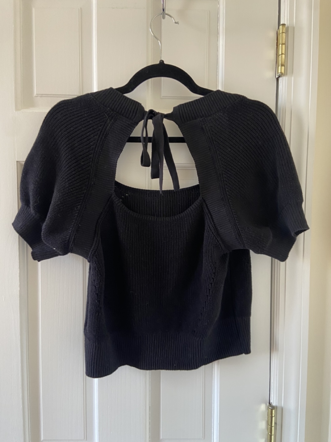 & Other Stories Black Knit Crop Top - photo 2