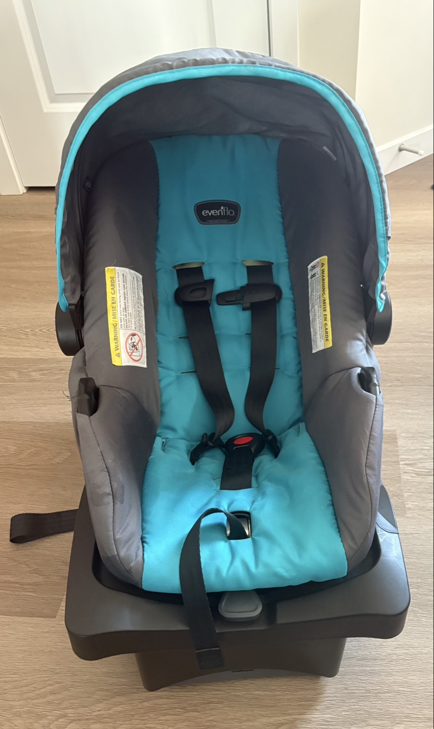 Evenflo Litemax 35 Infant Car Seat - Grey/Teal - photo 4