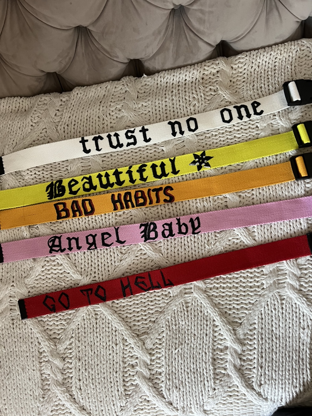 Set of six custom printed belts - photo 2