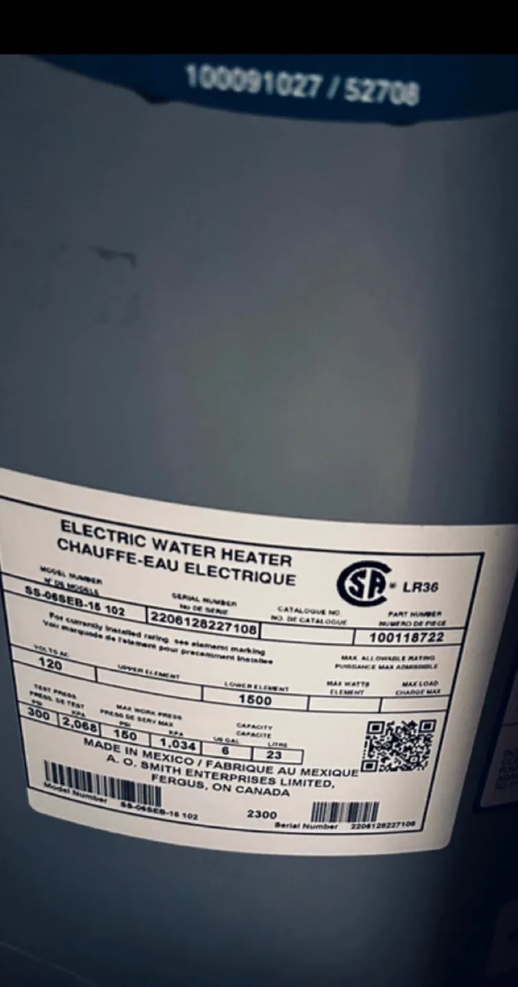 SpaceSaver SS06SEB15 6-Gallon Electric Water Heater image indicator(5)