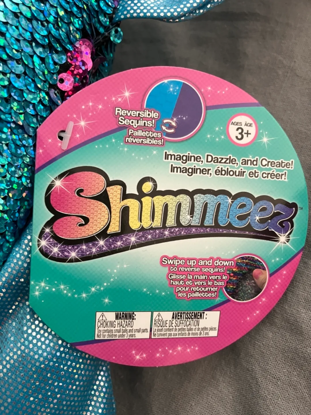 Shimmeez Reversible Sequin Plush Cat Toy image indicator(2)