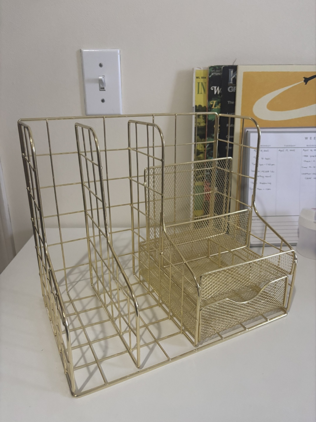 Gold Metal Desk Organiser - photo 2