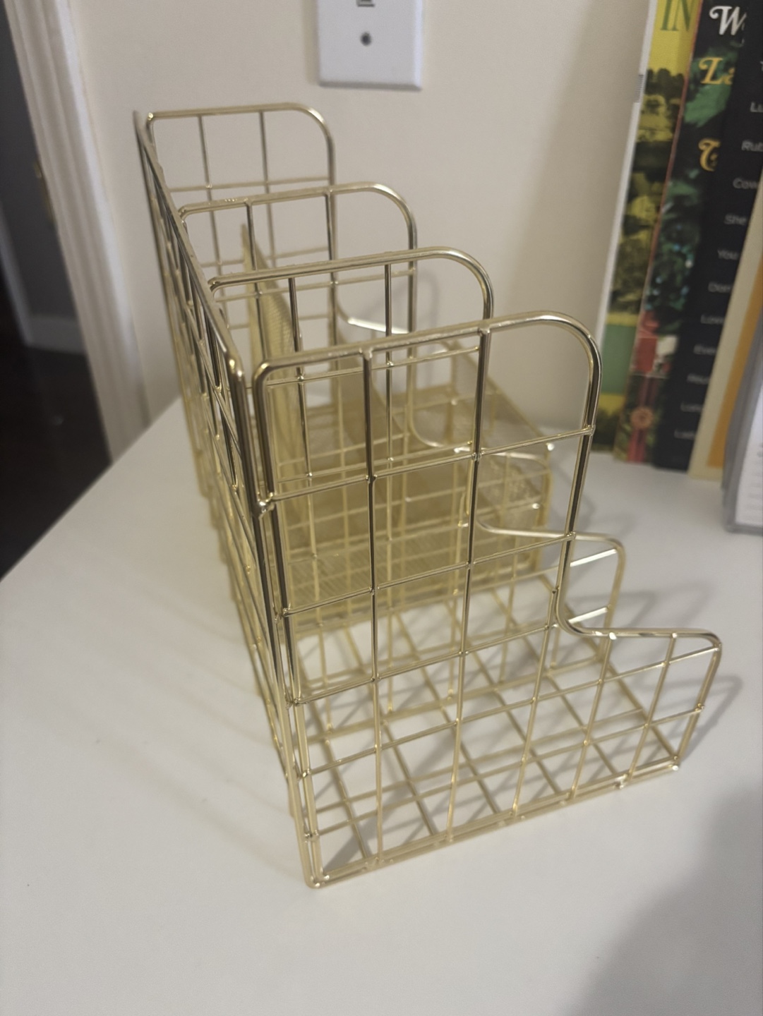 Gold Metal Desk Organiser - photo 4