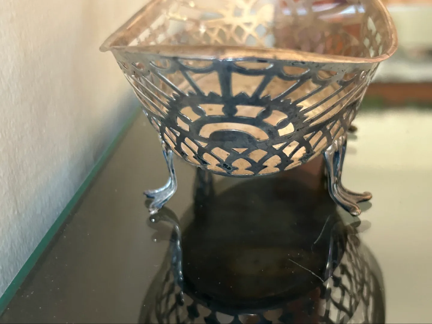 Antique 1909 Sterling silver dish bonbon bowl image indicator(6)