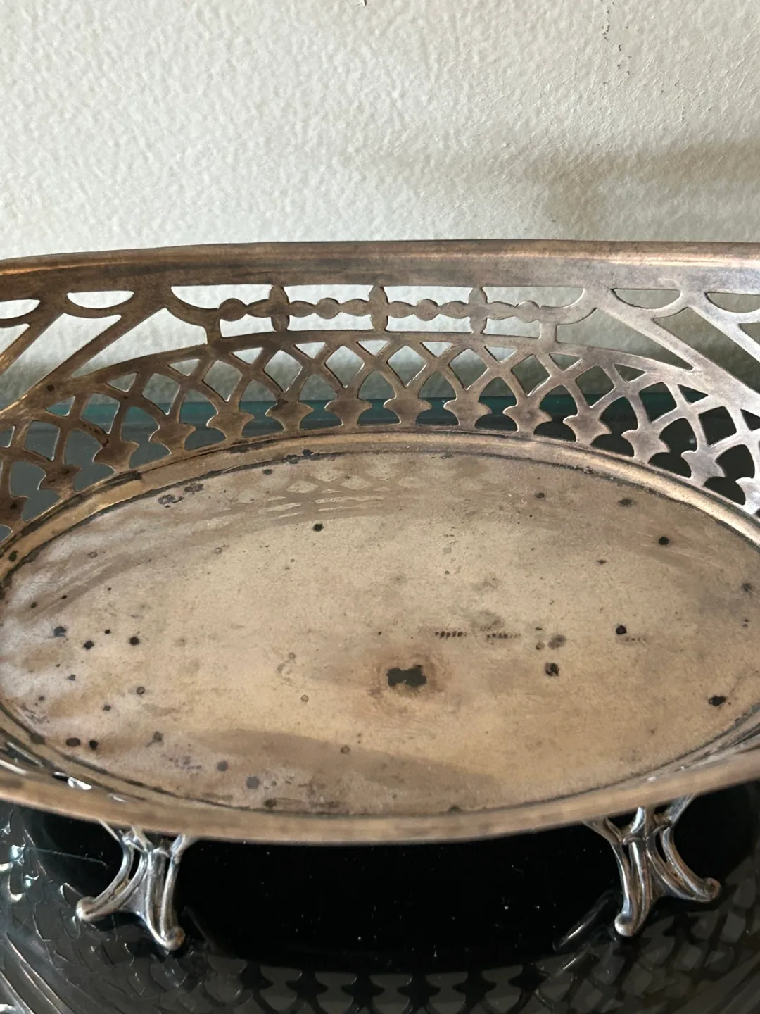 Antique 1909 Sterling silver dish bonbon bowl image indicator(3)