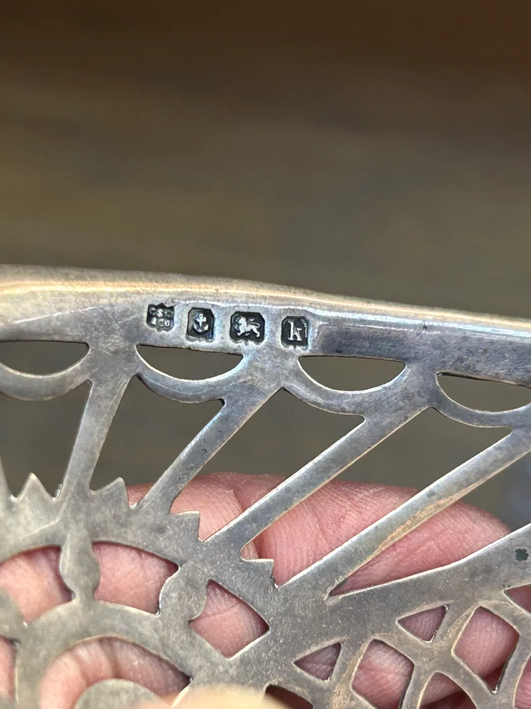 Antique 1909 Sterling silver dish bonbon bowl image indicator(10)