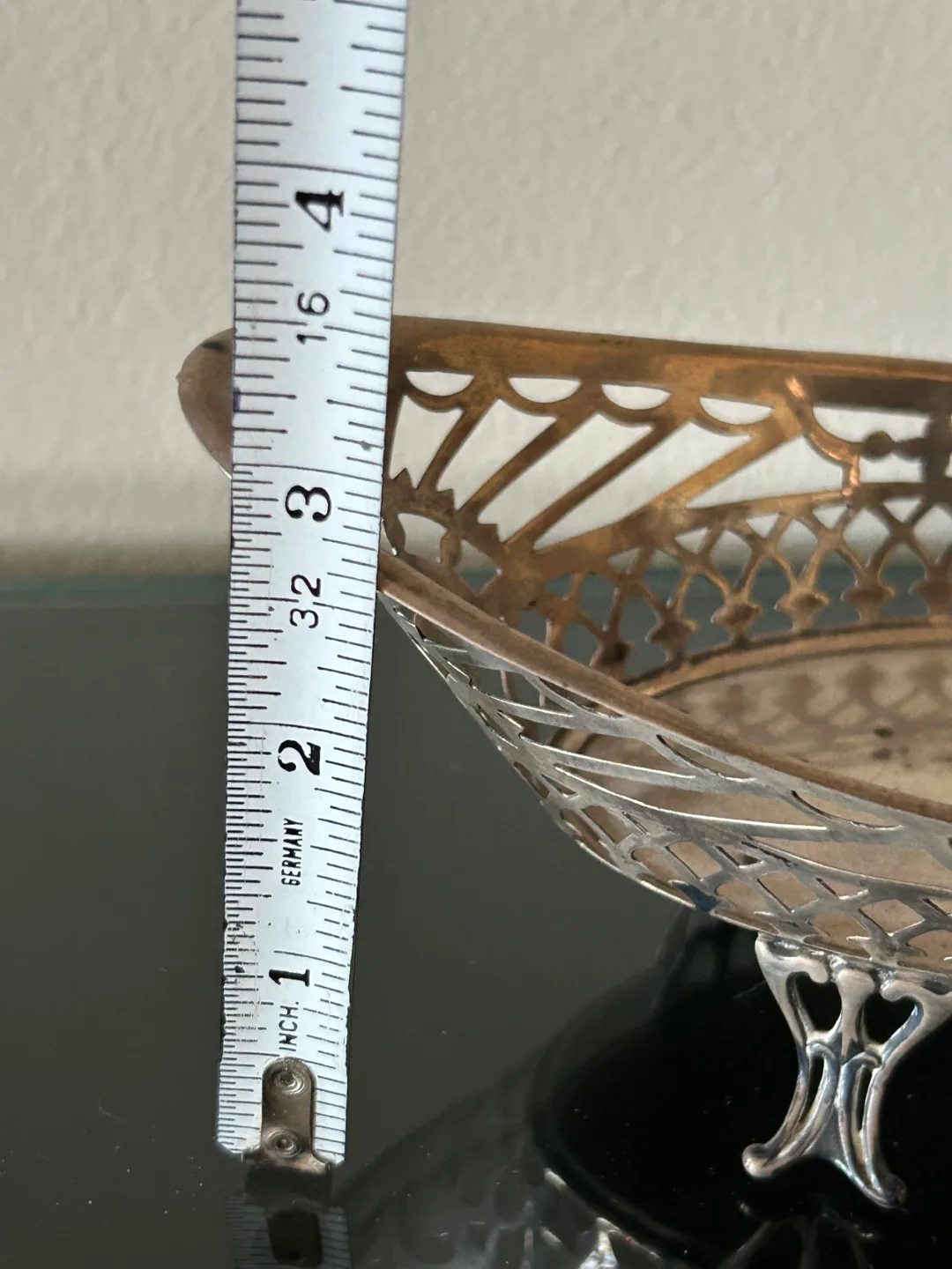 Antique 1909 Sterling silver dish bonbon bowl image indicator(8)