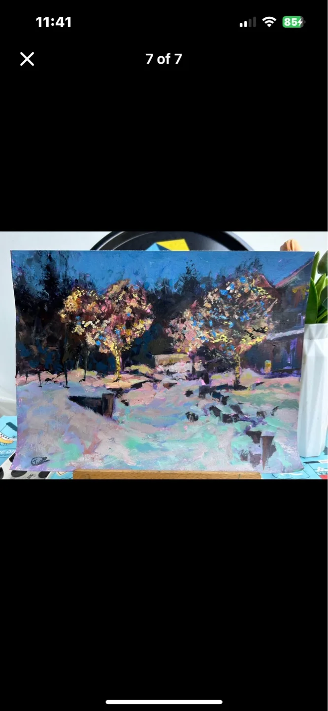 “Holiday Glow” original acrylic painting image indicator(6)