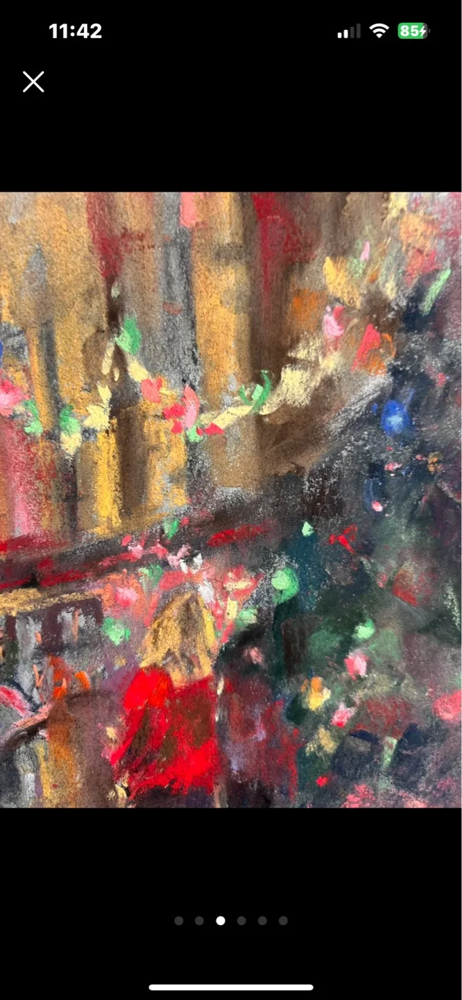 “Holiday Party” Original Pastel Painting image indicator(3)