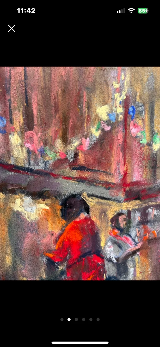 “Holiday Party” Original Pastel Painting image indicator(2)