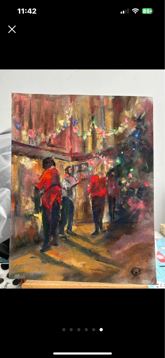 “Holiday Party” Original Pastel Painting image indicator(6)