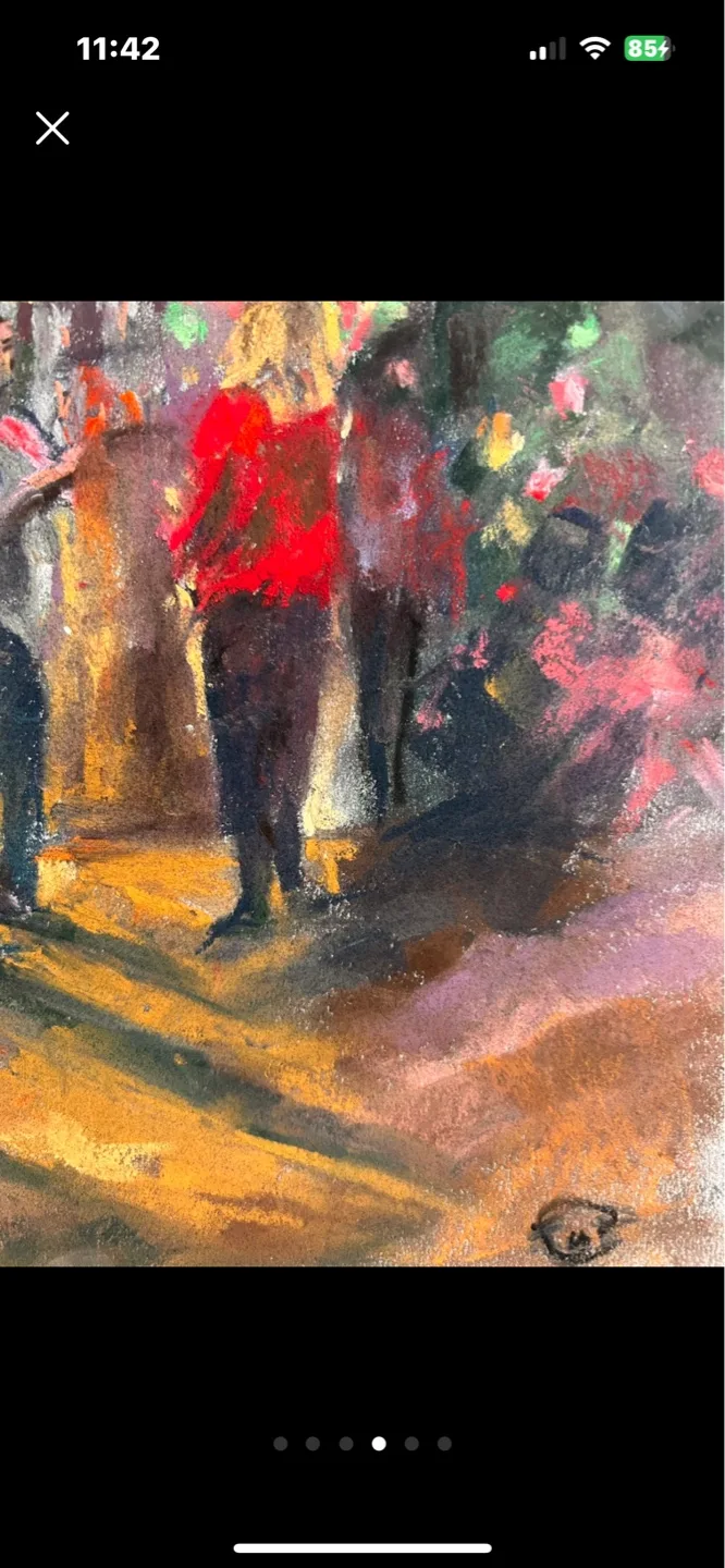 “Holiday Party” Original Pastel Painting image indicator(4)