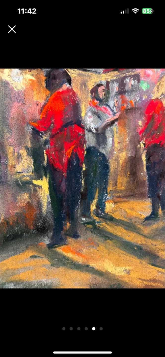 “Holiday Party” Original Pastel Painting image indicator(5)