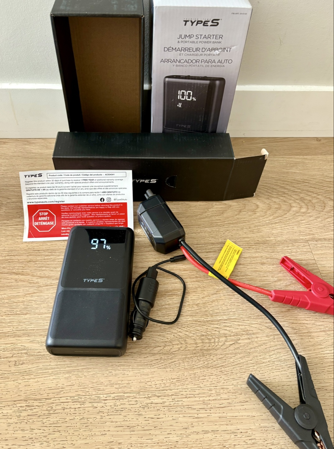 TYPES Jump Starter & Portable Power Bank
