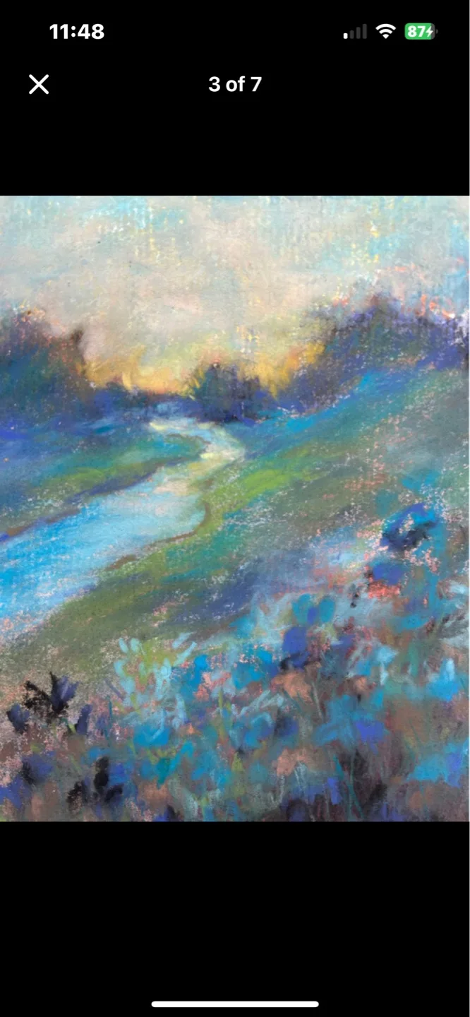 “Meadows at Dusk” Original Pastel Painting image indicator(2)