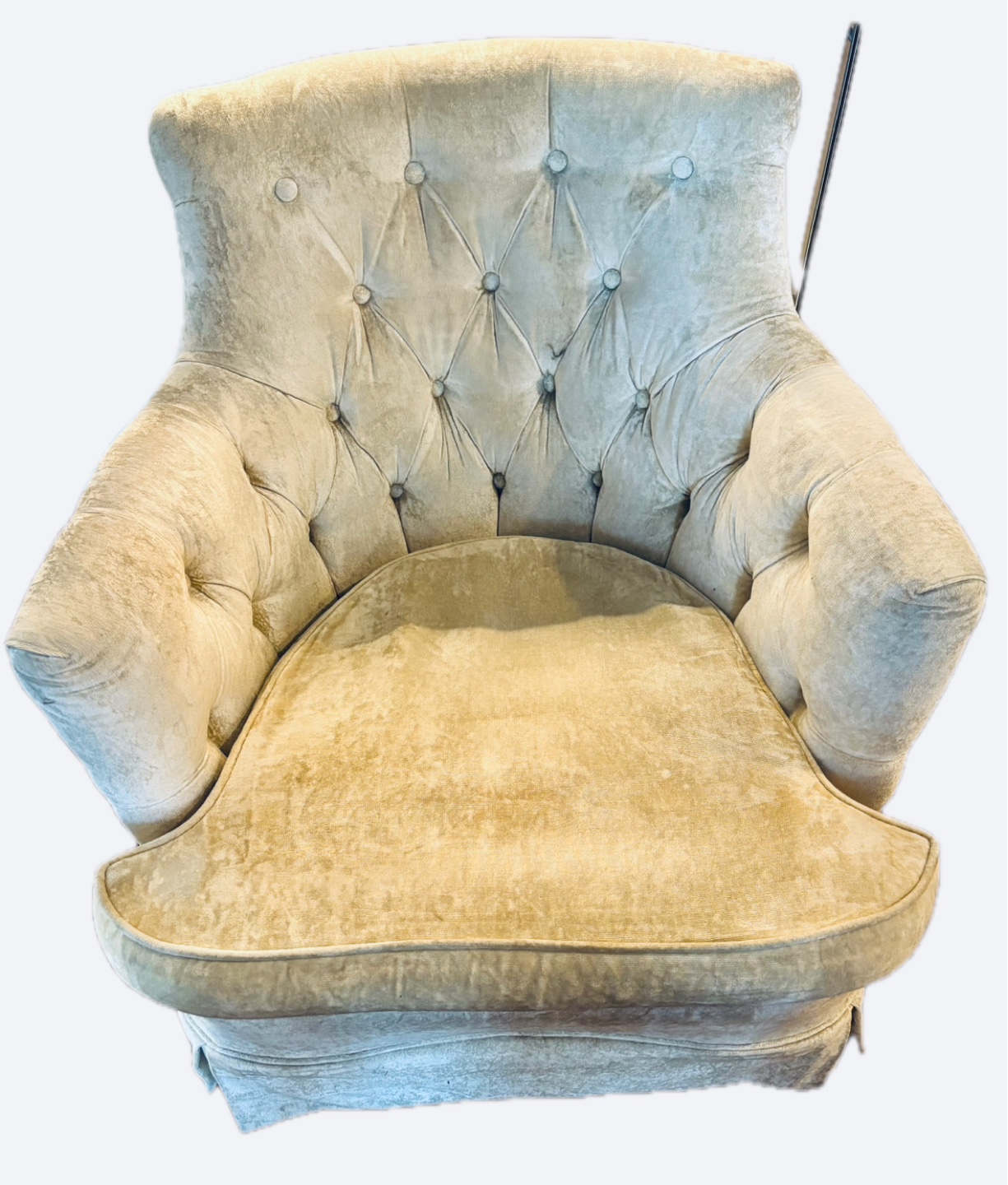 FREE! Vintage Button-Tufting Swivel/Rocking Chair