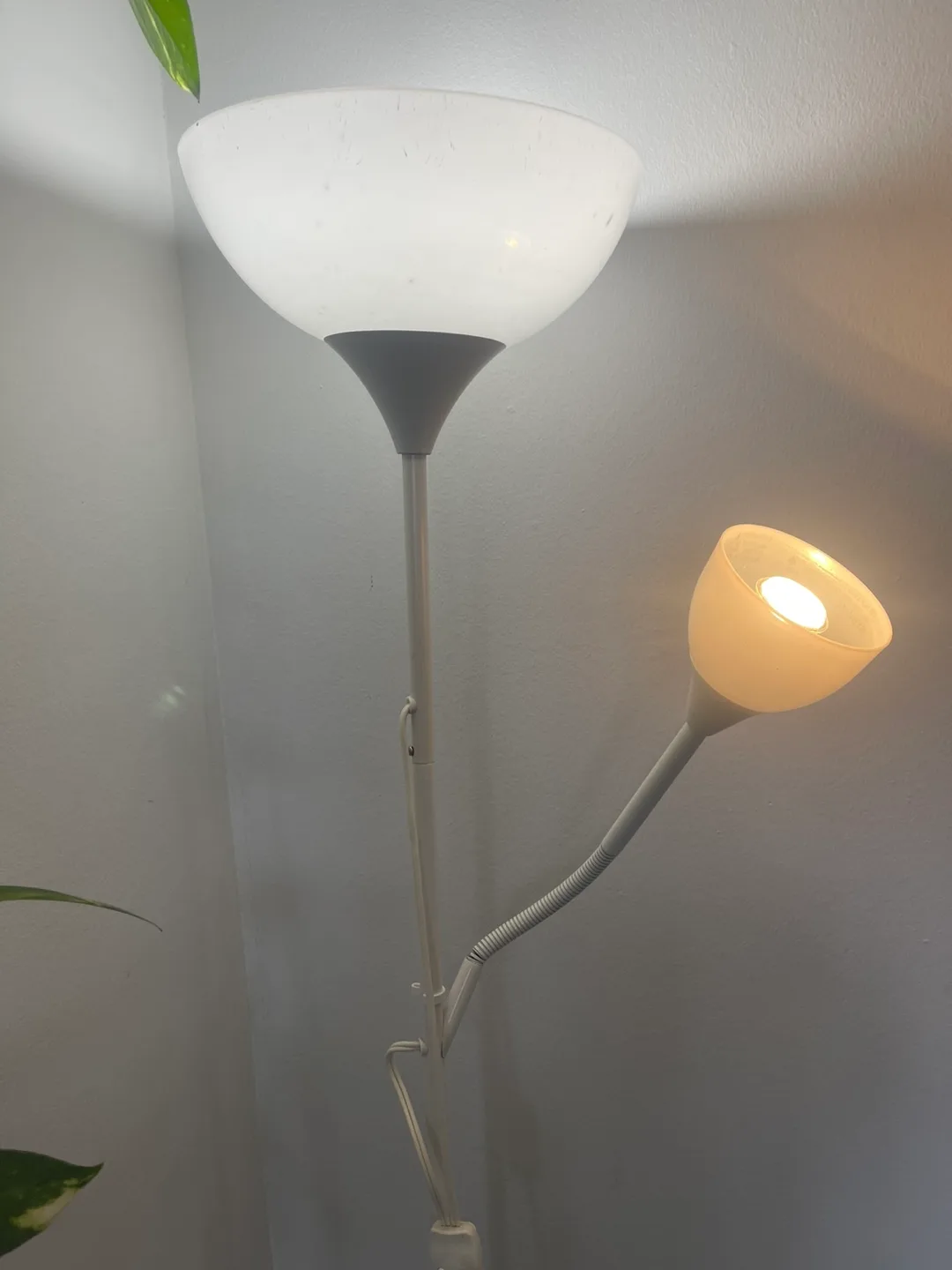 White Two-Light Floor Lamp thumbnail