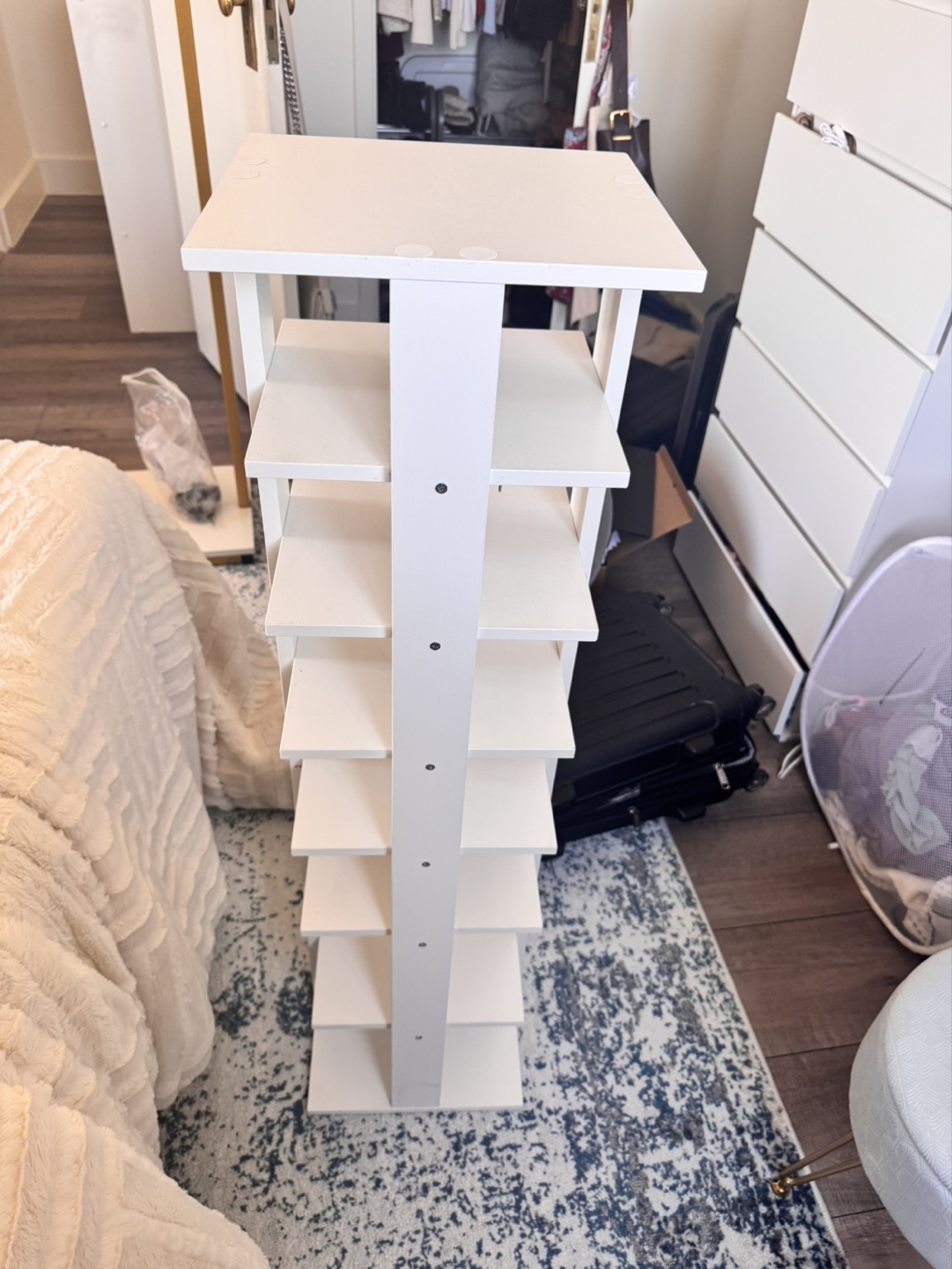 White 8 Tier Shoe Rack - photo 3