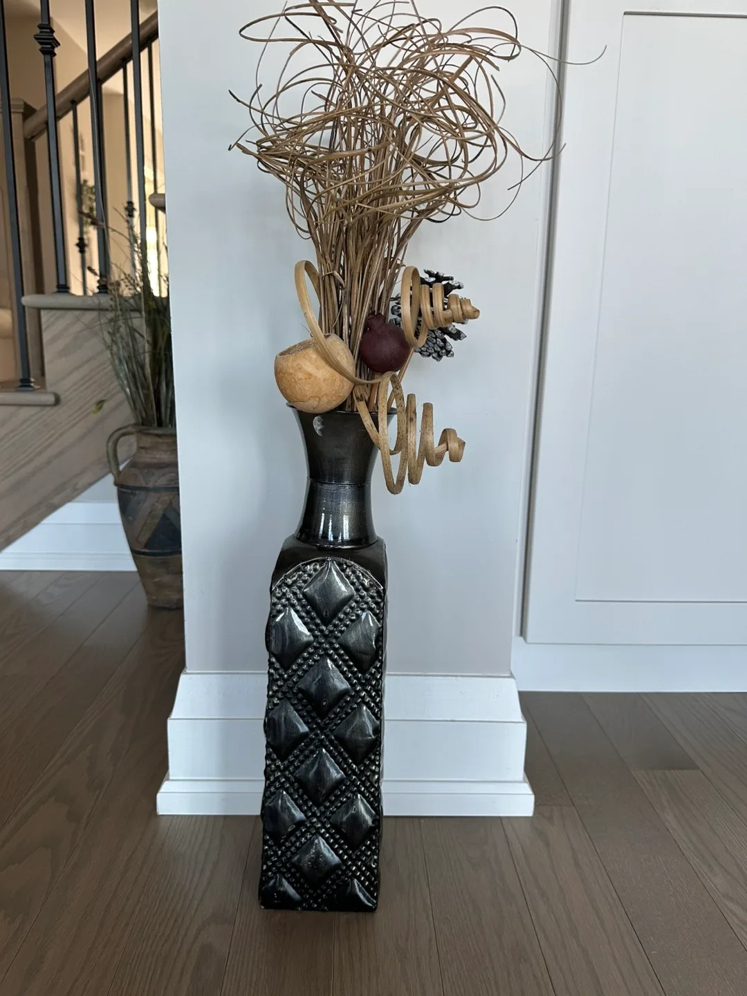 Tall Dark Grey Decorative Vase thumbnail