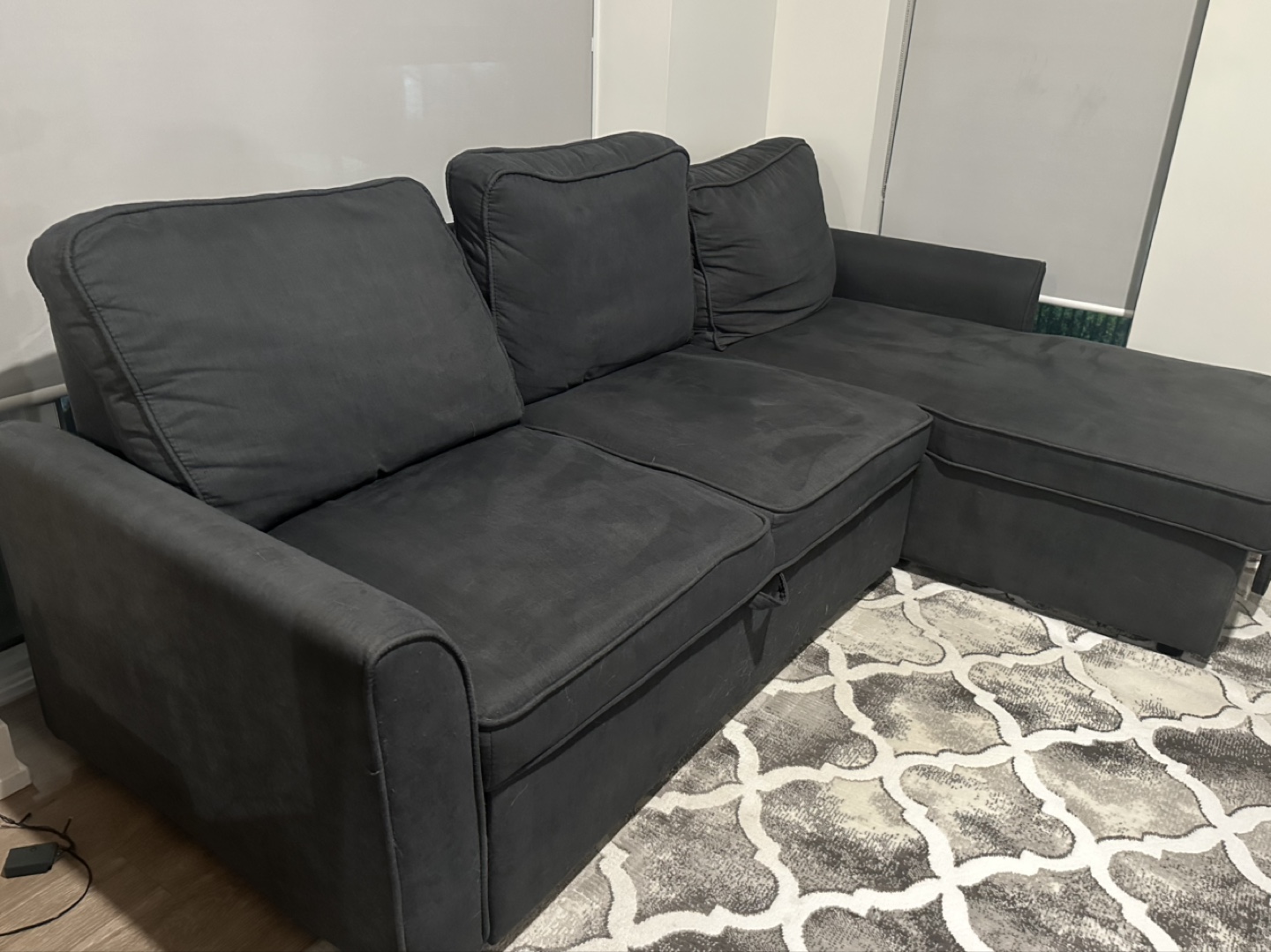 3- Seat Sectional Sofa Bed with Storage - photo 5