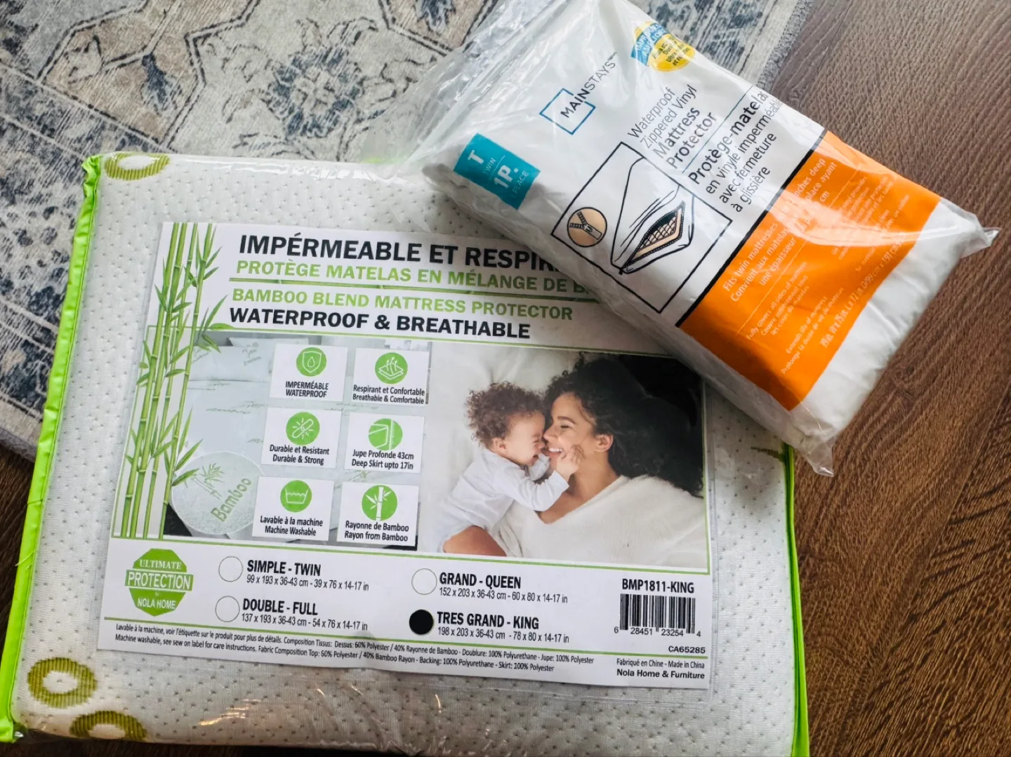 King Size and Twin Waterproof Bamboo Mattress Protector thumbnail