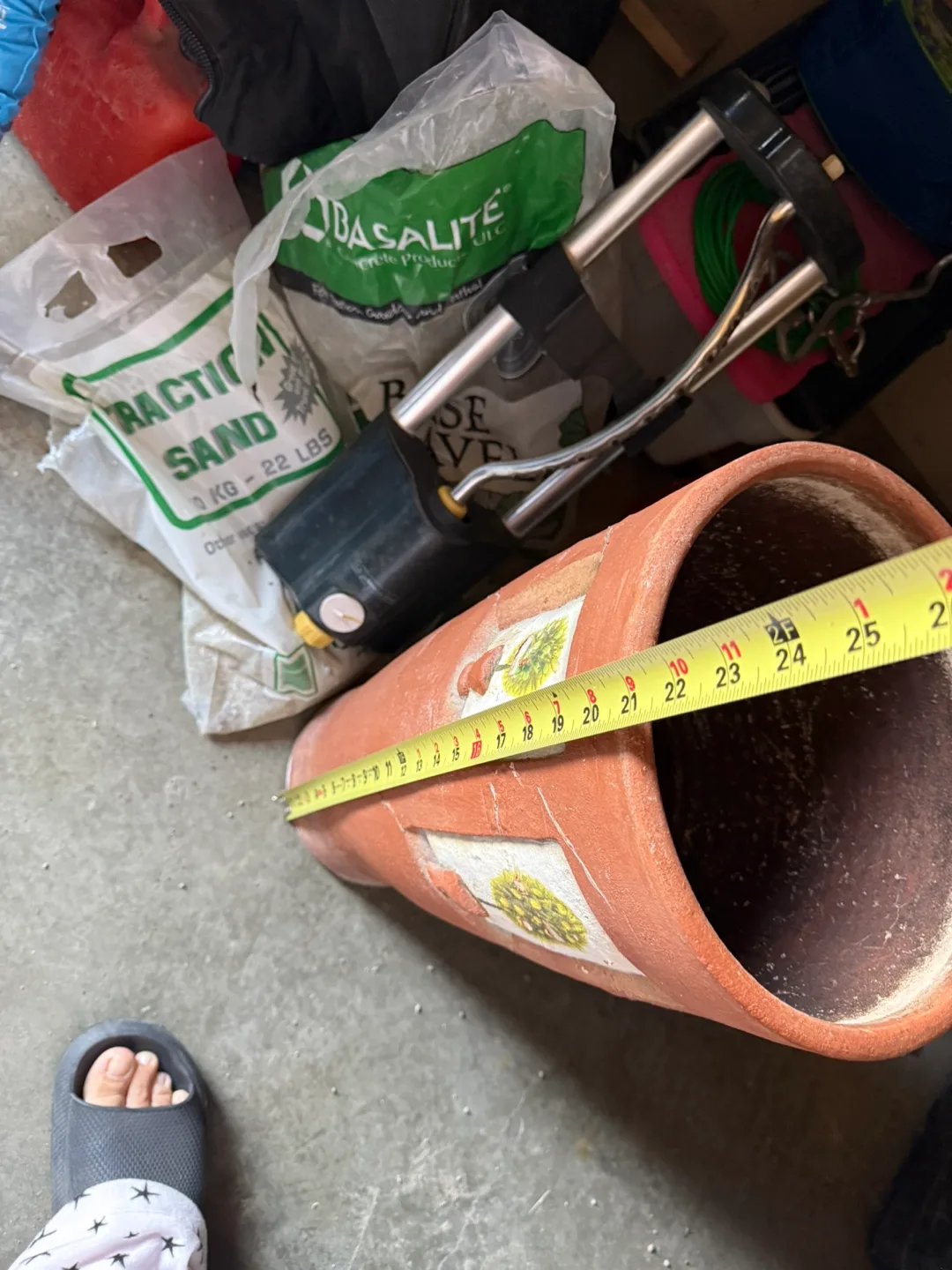 Large Terracotta Planter with Tree Design