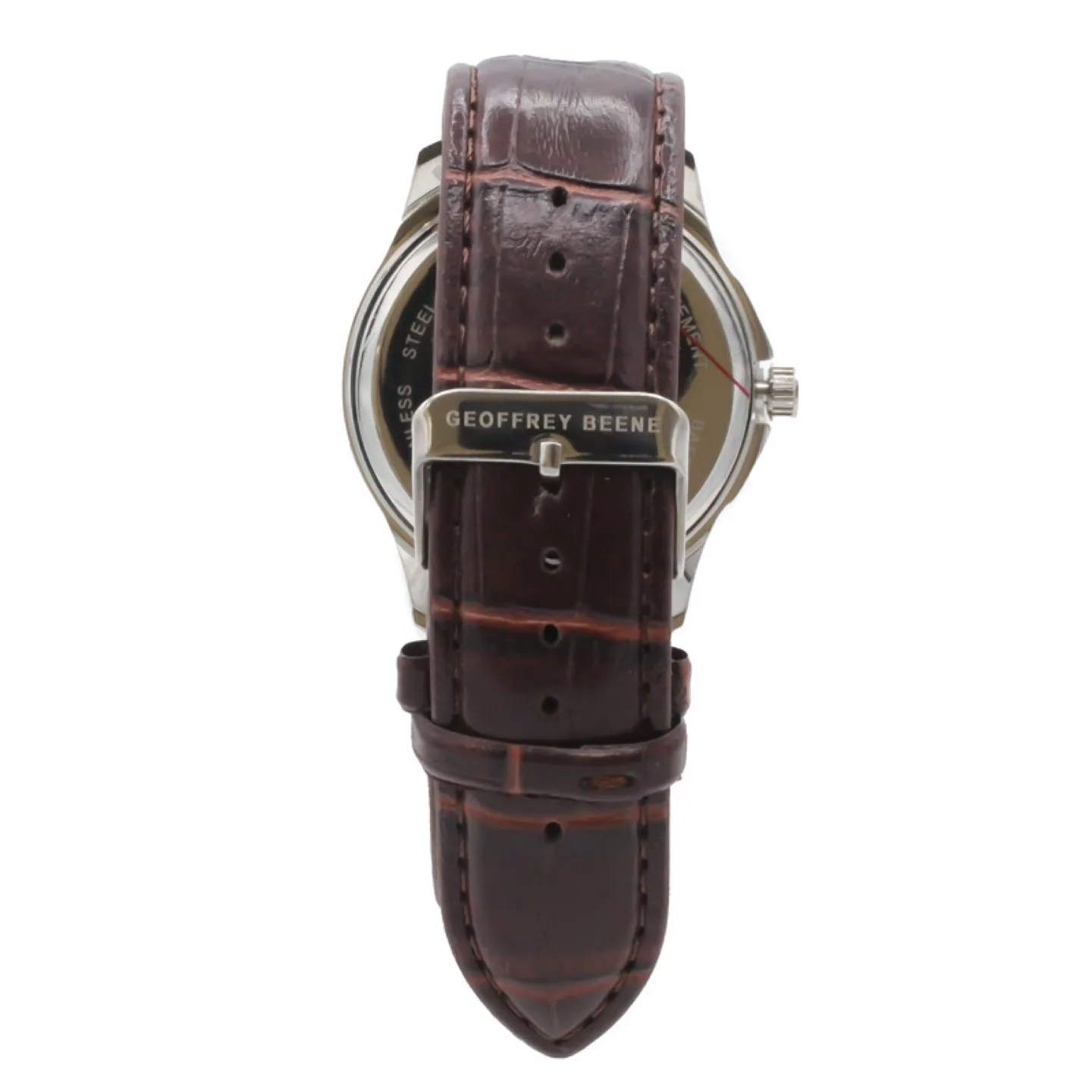 ⌚️ Geoffrey Beene Men's Watch Brown Leather Band image indicator(3)