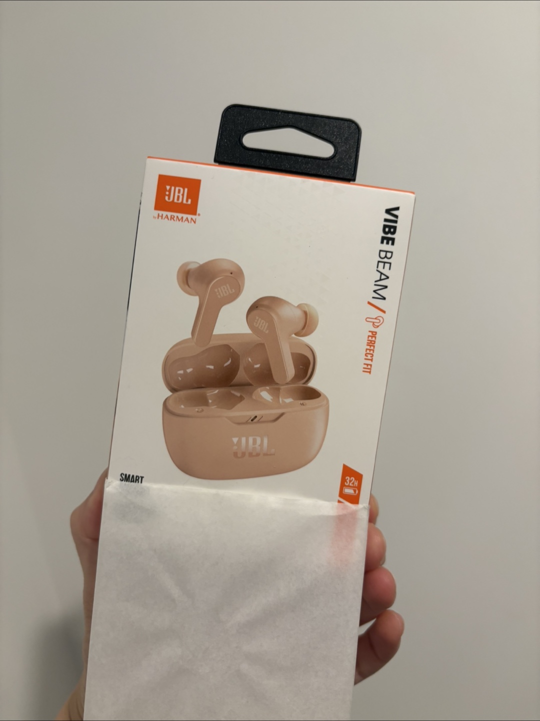 JBL Vibe Beam Wireless Earbuds - Beige