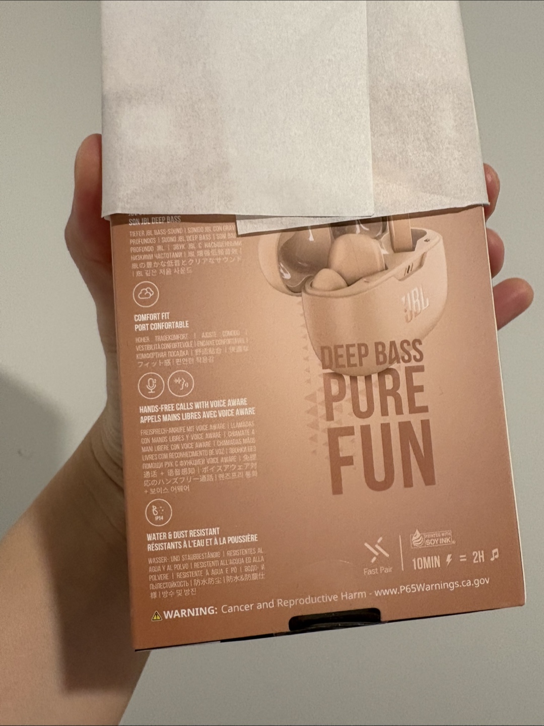 JBL Vibe Beam Wireless Earbuds - Beige - photo 2