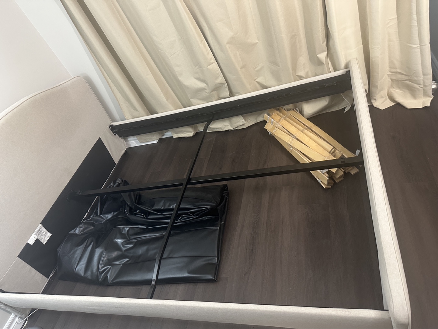 Queen Upholstered Bed Frame with Headboard