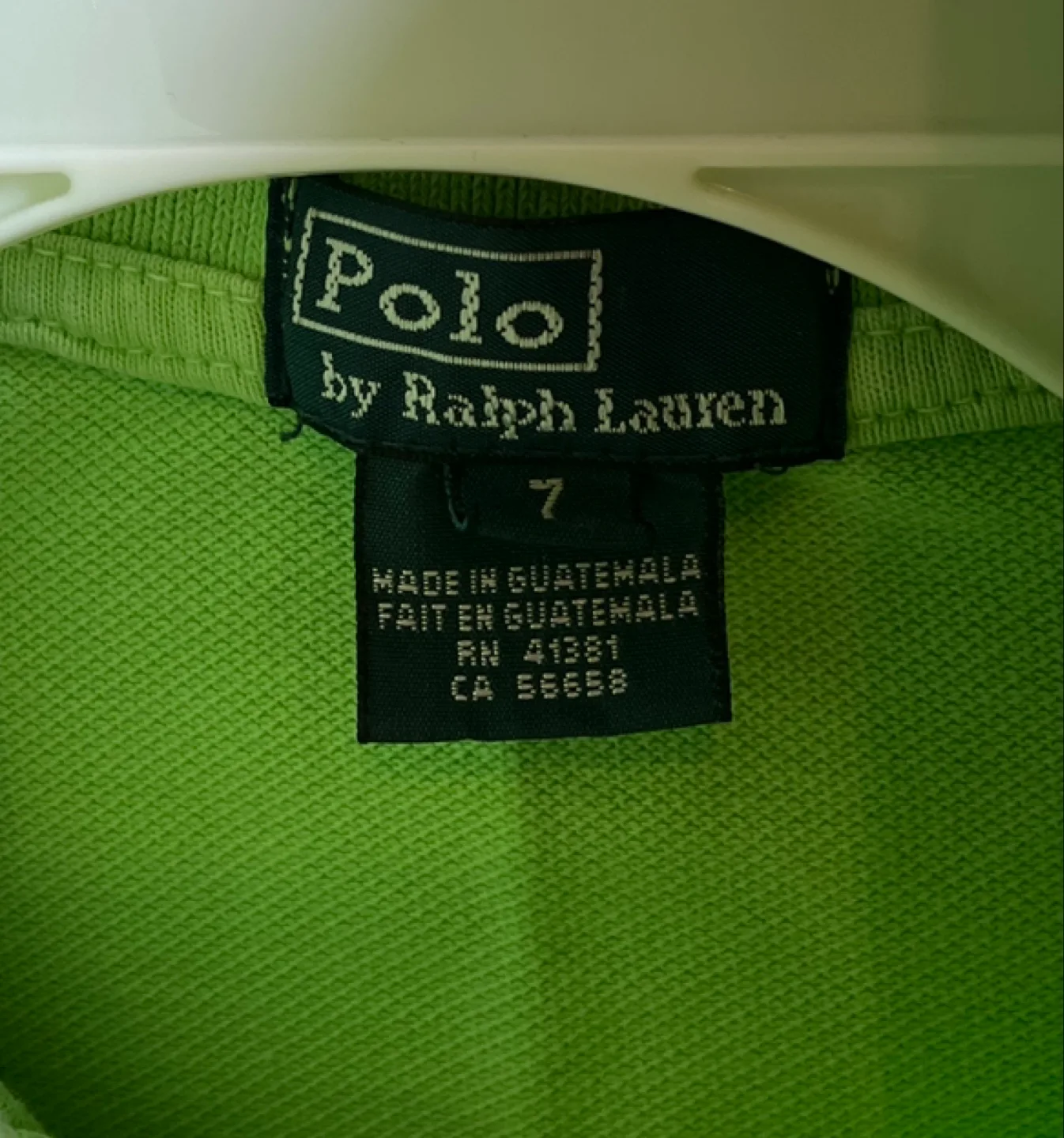 Polo Ralph Lauren Boys' Size 7 Lime Green Polo Shirt image indicator(2)