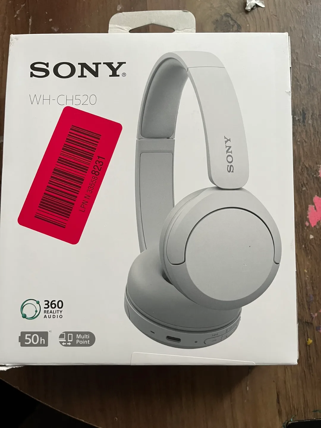 Sony WH-CH520 Wireless Headphones - Light Gray thumbnail
