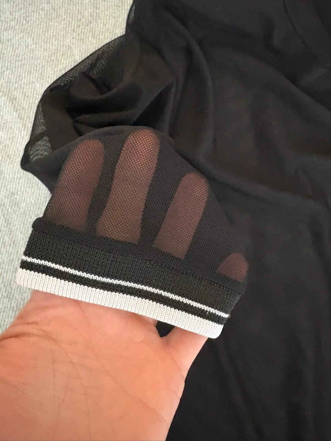 Black sheer mesh t-shirt image indicator(2)