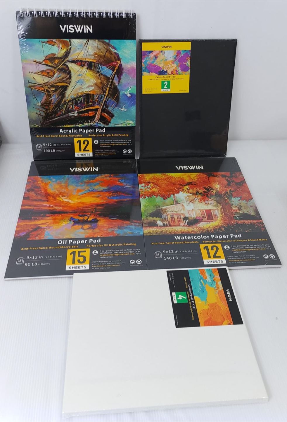 Viswin Art Supplies Bundle - Paint Set, Paper Pads, Easel - photo 3