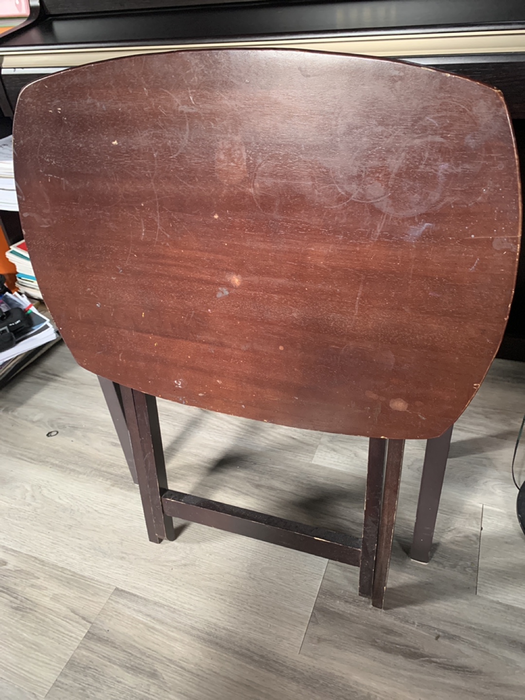 Wooden Folding TV Tray Table