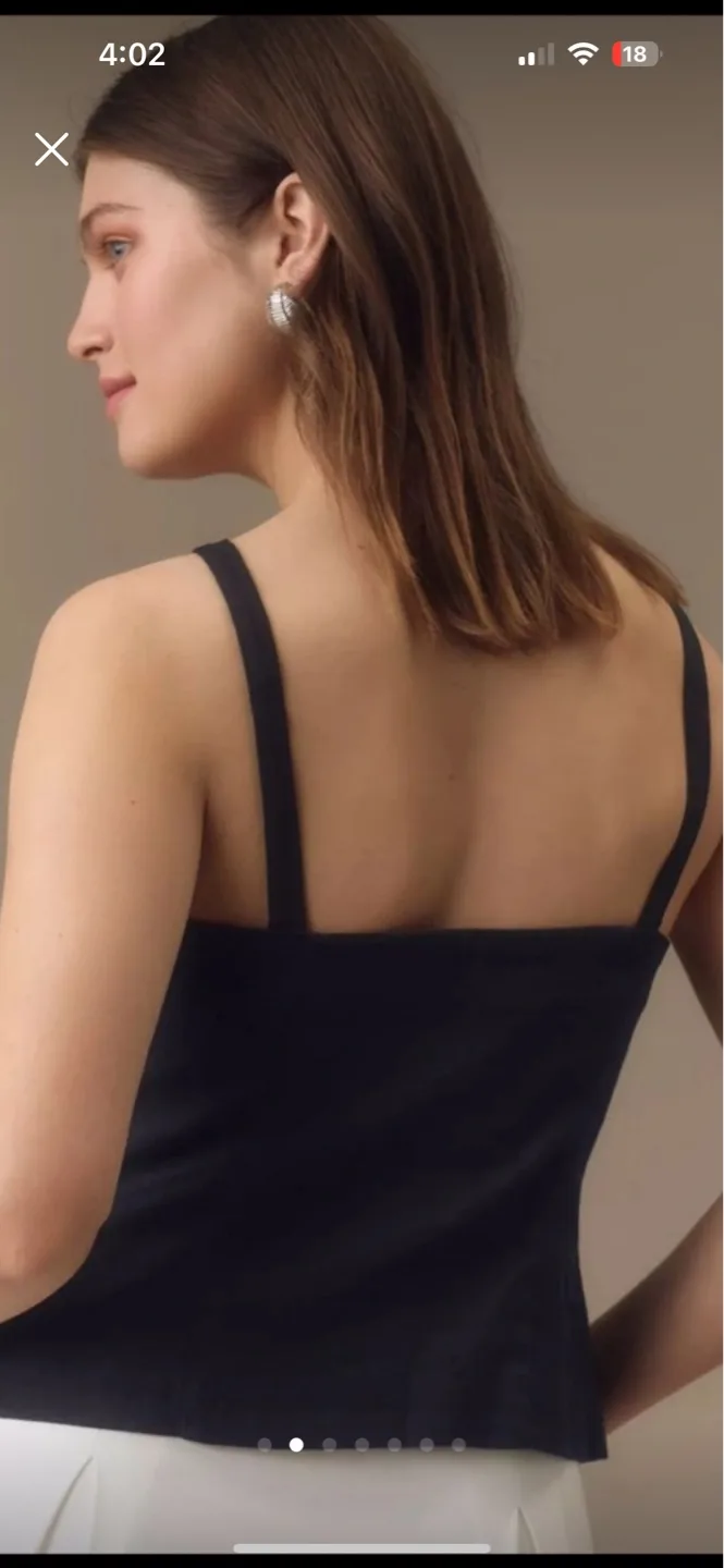 Maeve Square-Neck Linen Apron Tank from Anthropologie - S image indicator(2)