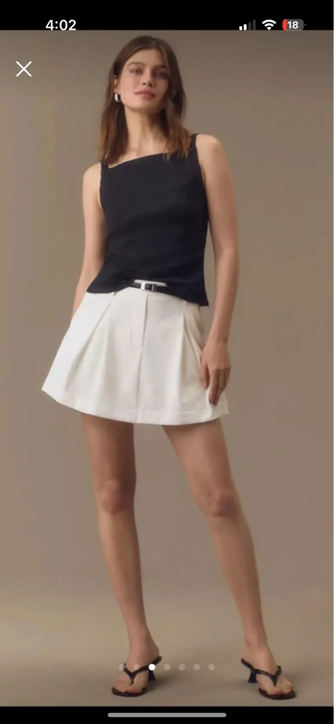 Maeve Square-Neck Linen Apron Tank from Anthropologie - S image indicator(3)