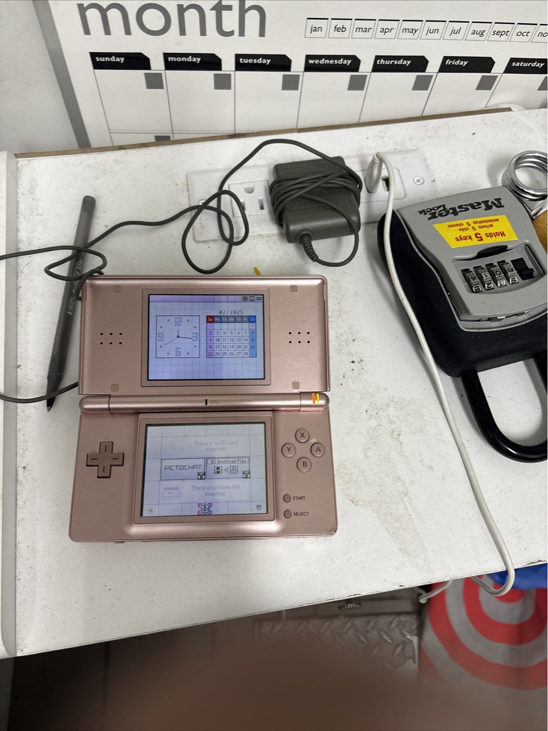 Nintendo DS Lite Pink Console with Guitar Hero Game