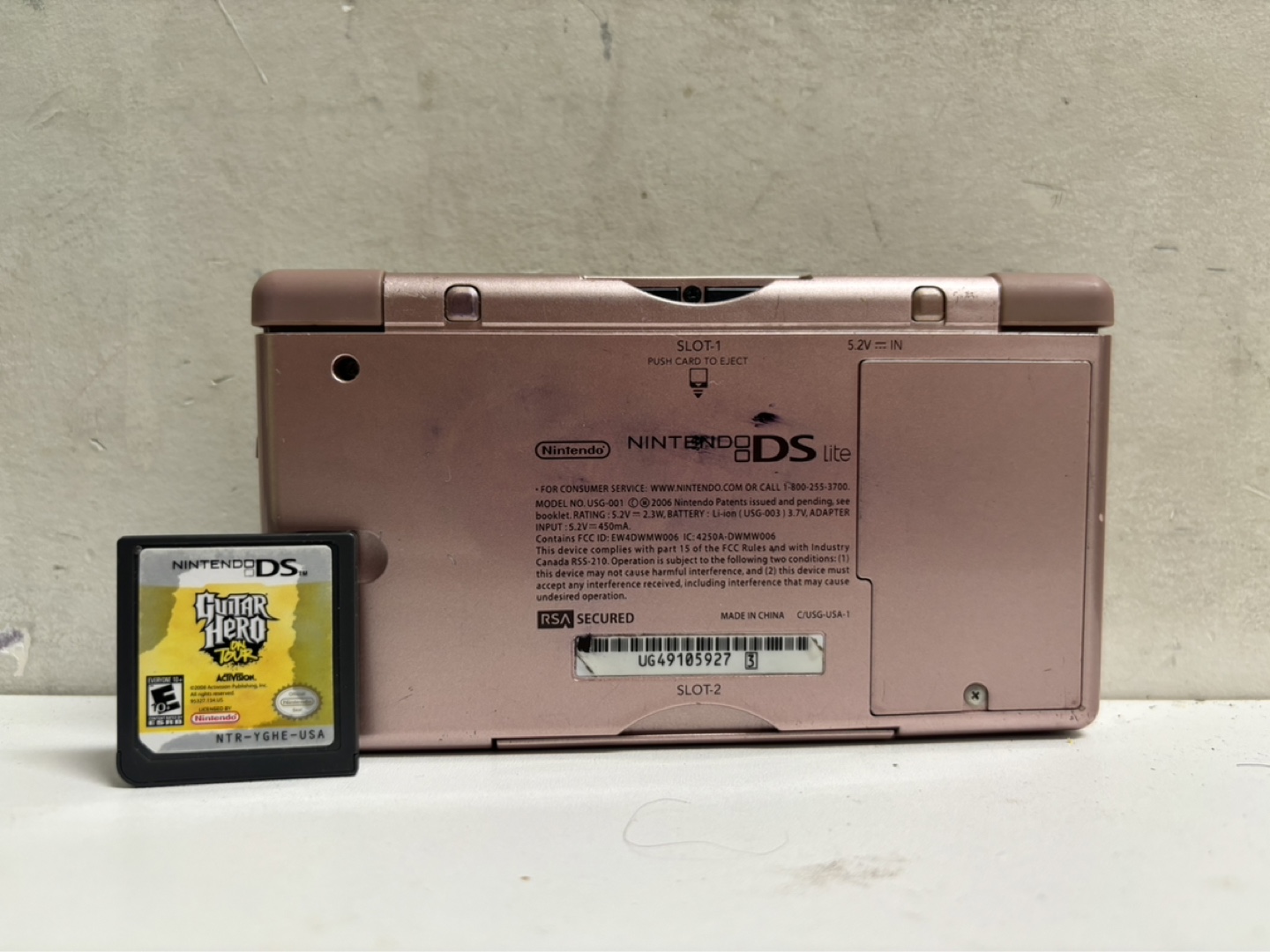Nintendo DS Lite Pink Console with Guitar Hero Game - photo 4